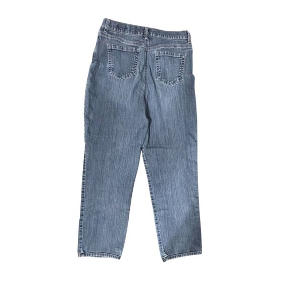 Gloria Vanderbilt Amanda Jeans Women’s 12 Blue Denim Straight-Leg Mid-Rise - Picture 2 of 9